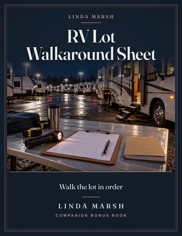 RV Lot Walkaround Sheet bonus book cover